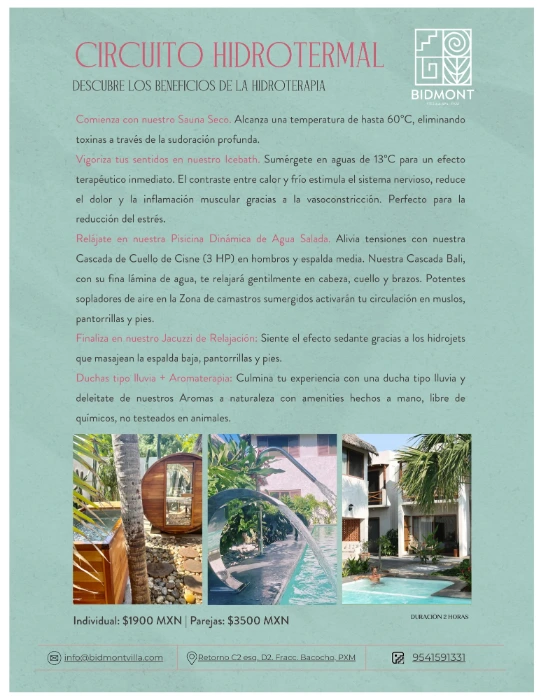 circuito hidrotermal hotel villa puerto escondido