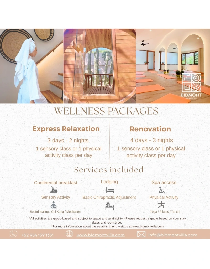 wellness pack bidmont villa hotel continental breakfast